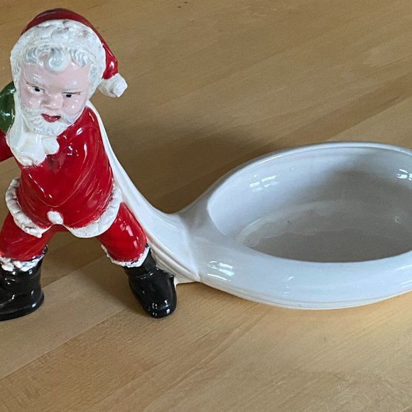 Vintage Santa Candy Trinket Dish - Picture 1 of 7